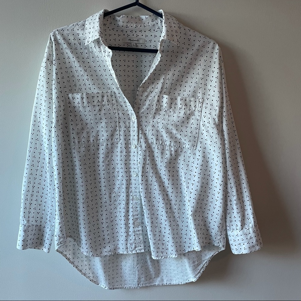Madewell Trapeze Shirt in PenPoint Dot